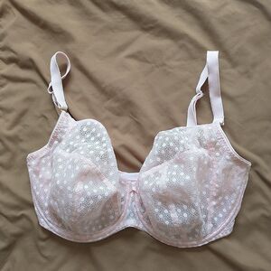 FREYA AA5201 Starlight Side Support Bra 32I Pink Lace Sheer Underwired Bow